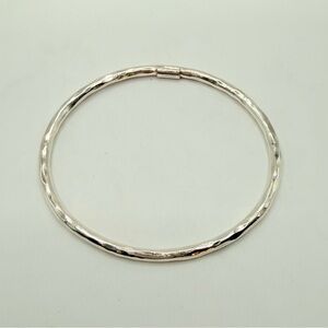 Ippolita Classico Hammered Sterling Silver Stackable Bangle Bracelet 20 gms